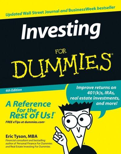 investing for dummies 4th edition eric tyson 0764599127, 978-0764599125