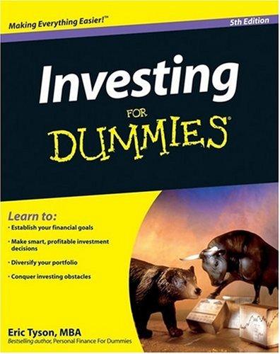investing for dummies 5th edition eric tyson b0031569mo