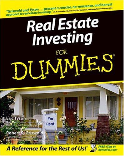 real estate investing for dummies 1st edition eric tyson, griswold 0764525654, 978-0764525650