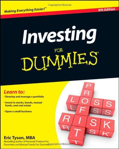 investing for dummies 6th edition eric tyson 047090545x, 978-0470905456