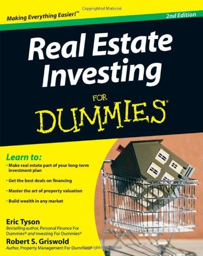 real estate investing for dummies 2nd edition eric tyson, griswold 047028966x, 978-0470289662