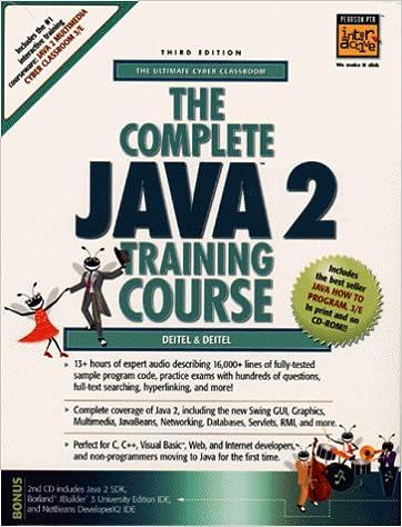 the complete java2 training course 3rd edition harvey m. deitel, paul j. deitel 0130852473, 978-0130852472