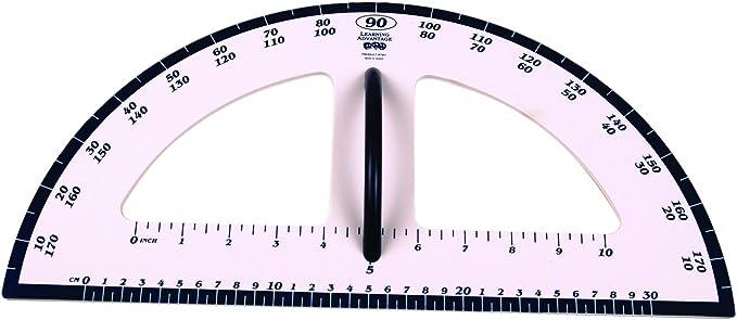 learning advantage magnetic dry erase protractor geometry measurement tool for whiteboards  learning