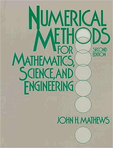 numerical methods for mathematics science and engineering 2nd edition john h. mathews 0136249906,