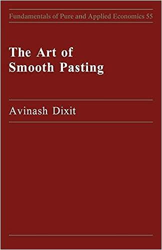 the art of smooth pasting fundamentals of pure & applied economics 1st edition a. dixit 3718653842,