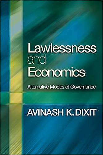 lawlessness and economics alternative modes of governance 1st edition avinash k. dixit 0691130345,
