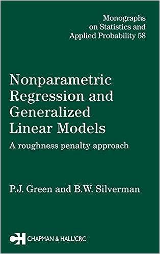 nonparametric regression and generalized linear models a roughness penalty approach   monographs on