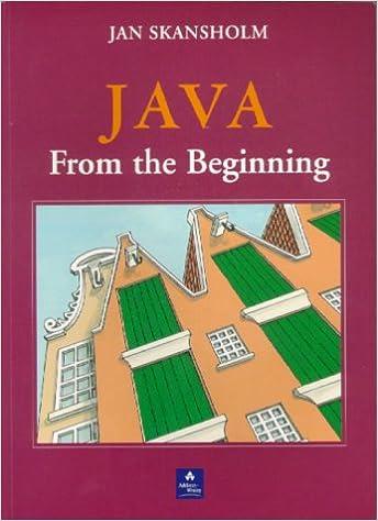 java from the beginning 1st edition jan skansholm 0201398125, 978-0201398120