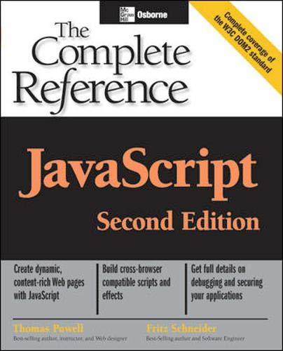 javascript the complete reference 2nd edition thomas powell, fritz schneider 0072253576, 978-0072253573
