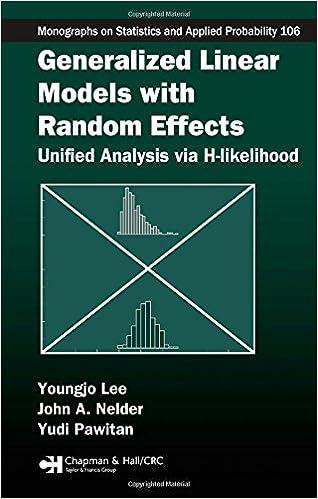 generalized linear models with random effects unified analysis via h likelihood  monographs on statistics &