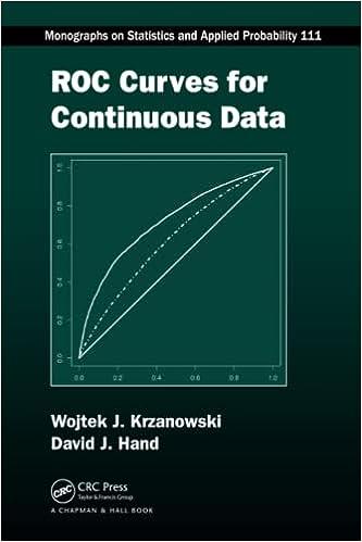 roc curves for continuous data monographs on statistics and applied probability 111 1st edition wojtek j.