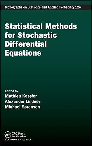 statistical methods for stochastic differential equations monographs on statistics and applied probability