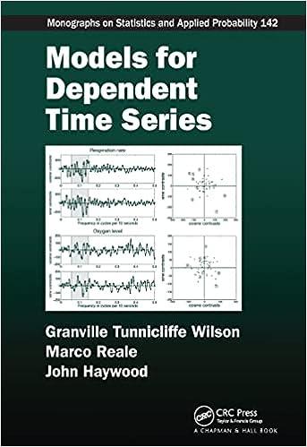 models for dependent time series  monographs on statistics and applied probability 1st edition granville