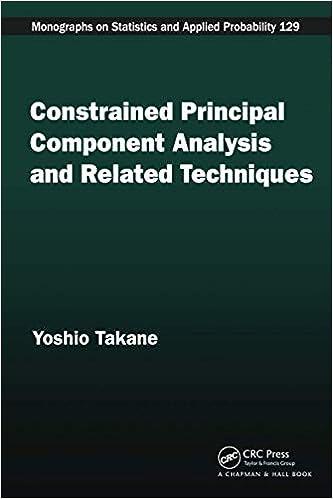 constrained principal component analysis and related techniques monographs on statistics and applied