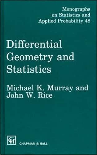 differential geometry and statistics monographs on statistics and applied probability book 48 1st edition