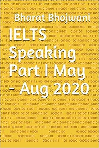 ielts speaking part i may aug 2020 1st edition bharat bhojwani b08cpb7pf7, 979-8665380278