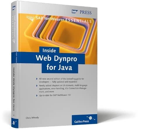 inside web dynpro for java 2nd edition chris whealy 1592290922, 978-1592290925