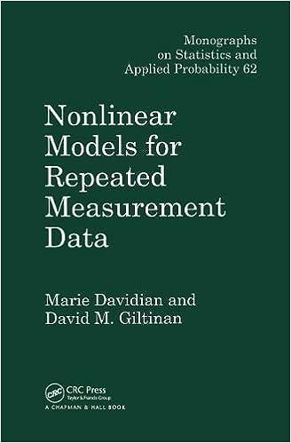 nonlinear models for repeated measurement data  monographs on statistics and applied probability 62 1st