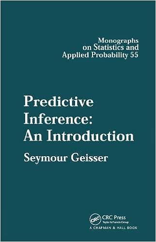 predictive inference monographs on statistics and applied probability book 55 1st edition seymour geisser,