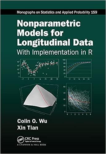 nonparametric models for longitudinal data  monographs on statistics and applied probability 159 1st edition