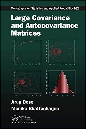 large covariance and autocovariance matrices  monographs on statistics and applied probability 162 1st