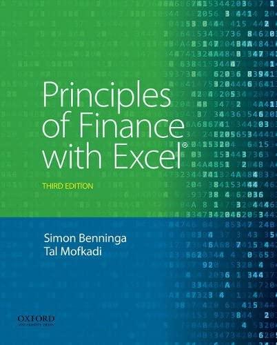 principles of finance wtih excel 3rd edition simon benninga, tal mofkadi 0190296380, 9780190296384