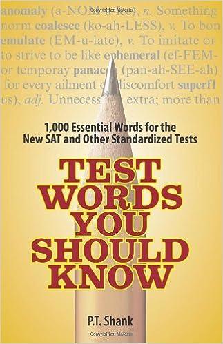 1000 essential words for the new sat test words you should know 1st edition p.t. shank 1593375212,