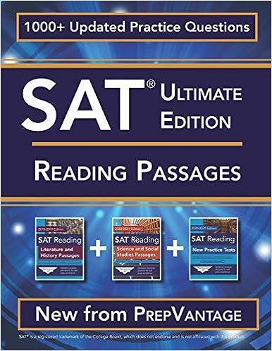sat reading passages 1000 plus updated questions 1st edition prepvantage b089hzmbmt, 979-8650359616
