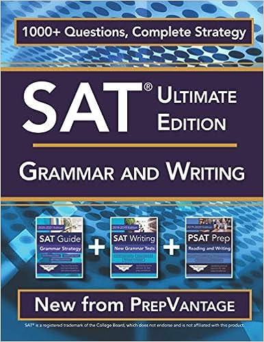 sat grammar and writing 1000 plus question complete strategies 1st edition prepvantage b089tztk4s,
