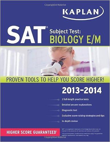 sat subject test biology e/m 2013-2014 2014 edition kaplan 1609785975, 978-1609785970