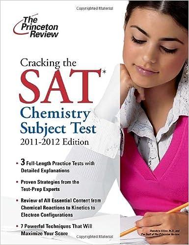 cracking the sat chemistry subject test 2011-2012 2012 edition princeton review 0375428143, 978-0375428142