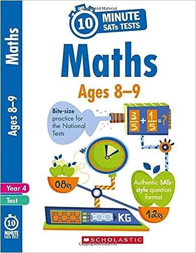 10 minute sats tests math age 8-9 1st edition scholastic 1407175254, 978-1407175256