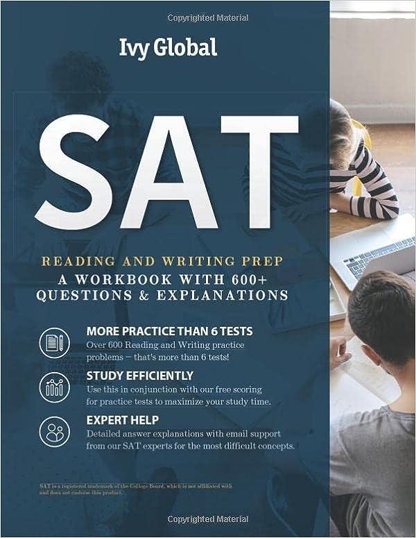 SAT Reading And Writing Prep A Workbook With 600 Plus Questions And Explanations