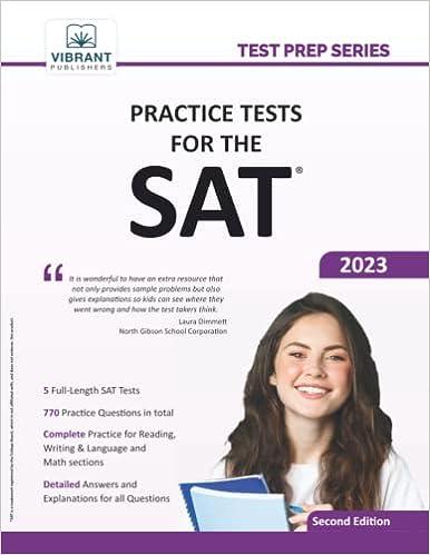 practice tests for the sat 2023 2nd edition vibrant publishers 636510876, 978-1636510873