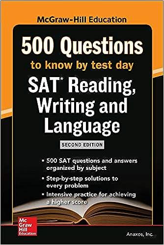 500 questions to know by test day sat reading writing and language 2nd edition inc. anaxos 1260135535,