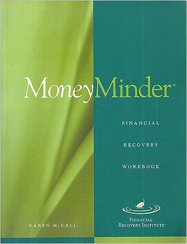 money minder financial recovery workbook 1st edition karen mccall 097195190x, 978-0971951907