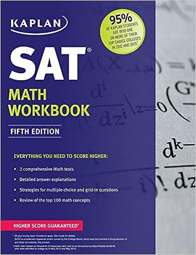 sat math workbook 5th edition kaplan 1618655922, 978-1618655929