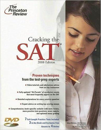 cracking the sat 2008 2008 edition princeton review 0375766073, 978-0375766077