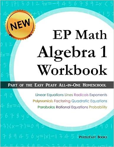 ep math algebra 1 workbook 1st edition puzzlefast, lee giles b0c91r1wc3, 979-8399284279