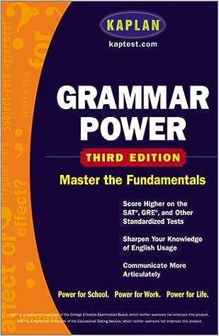 grammar power score higher on the sat gre and other standardized tests 1st edition kaplan 0743241126,
