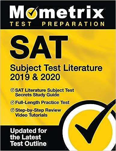 SAT Subject Test Literature 2019 And 2020