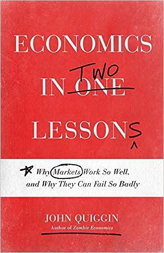 economics in two lessons why markets work so well and why they can fail so badly 1st edition john quiggin