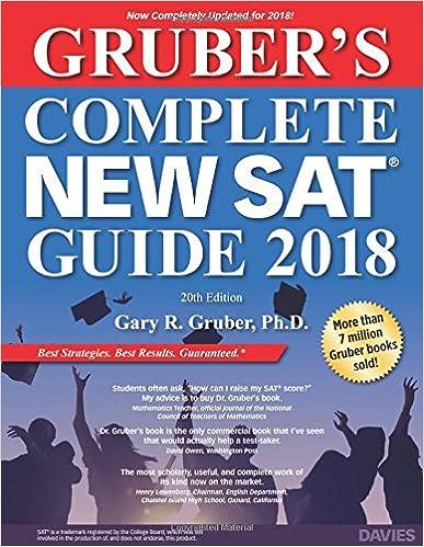 grubers complete new sat guide 2018 20th edition gary gruber 0941022374, 978-0941022378