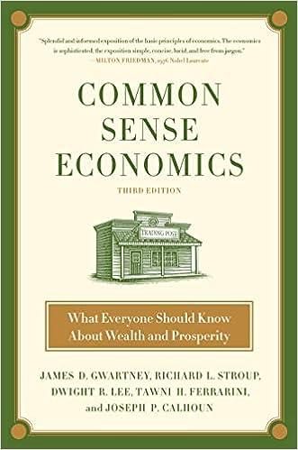 common sense economics what everyone should know about wealth and prosperity 3rd edition james d. gwartney,