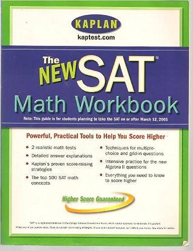 the new sat math workbook 1st edition kaplan 0743260341, 978-0743260343