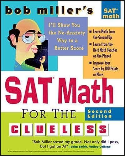 sat math for the clueless 2nd edition bob miller 0071452877, 978-0071452878