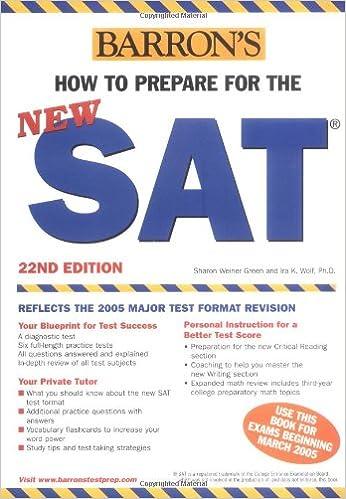 barrons how to prepare for the new sat 22nd edition sharon weiner green, ira k. wolf 0764123610,