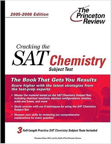 cracking the sat chemistry subject test 2005-2006 2006 edition princeton review 0375764488, 978-0375764486