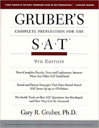 grubers complete preparations for the sat 9th edition gary gruber 0060934182, 978-0060934187
