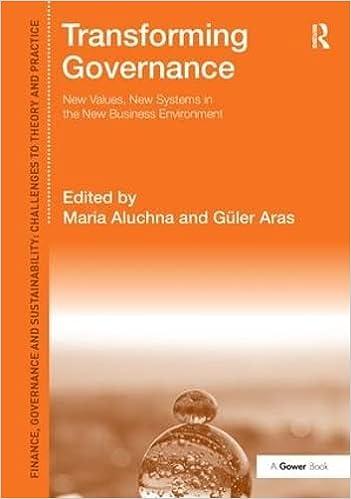 transforming governance new values new systems in the new business environment finance governance and